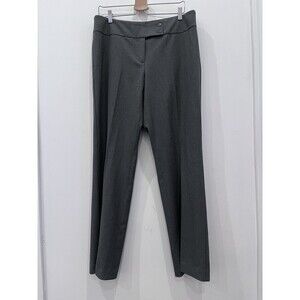 Talbots Women's Curvy Fit Gray Dress Pants Size 12 Straight Leg Career Office